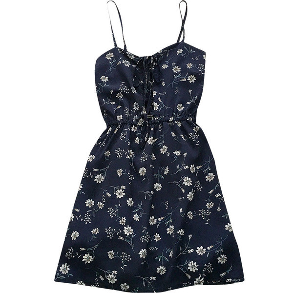 Alkalmi ruha pántokkal és virágmintás