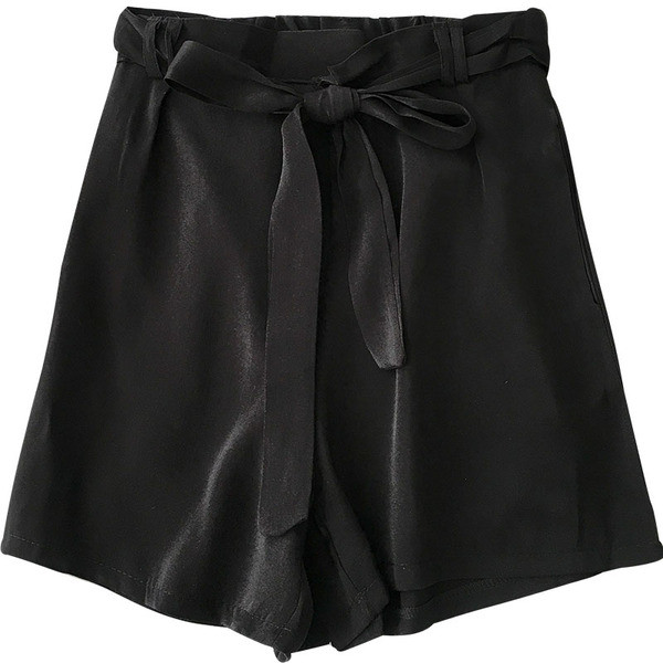 Alkalmi női nadrág magas derékkal és nyakkendővel