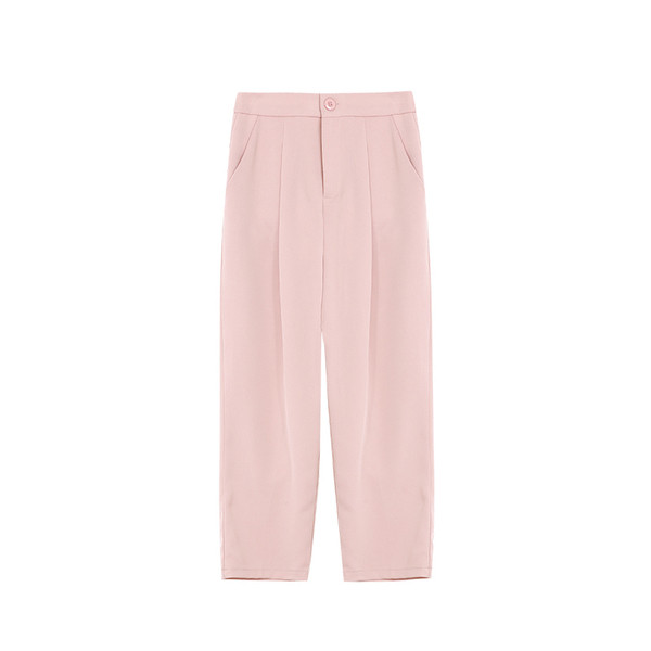 Női nadrág boka felett rózsaszín színben