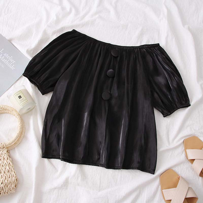 Modern női blúz csupasz váll és gombokkal több színben