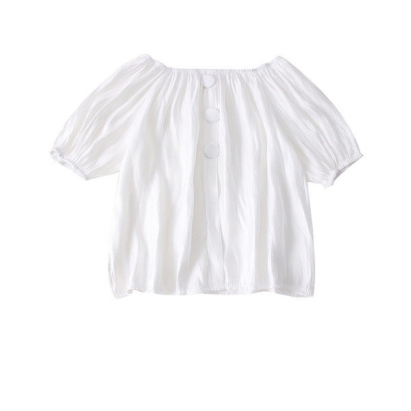 Modern női blúz csupasz váll és gombokkal több színben