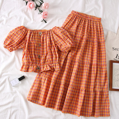 Női kockás szett három színben