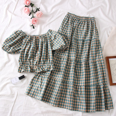 Női kockás szett három színben