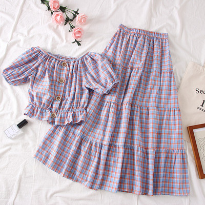 Női kockás szett három színben