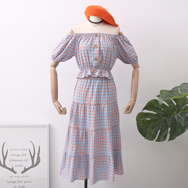 Női kockás szett három színben