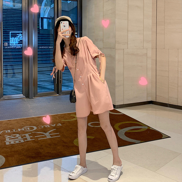 Lezser kombiné rózsaszín és kék színben