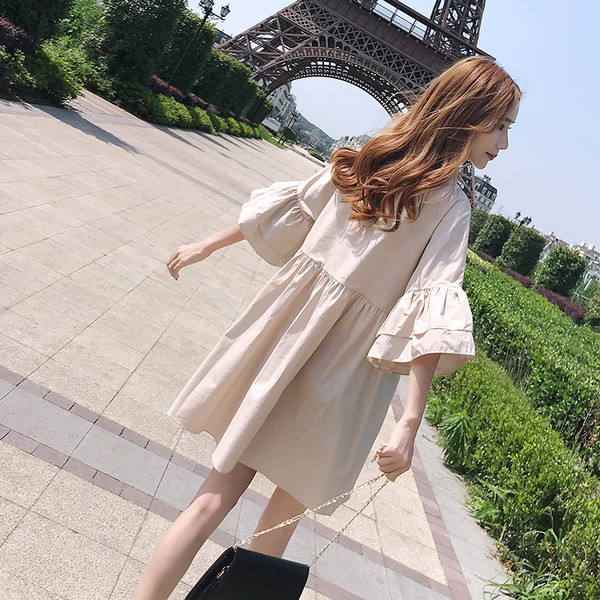 Testreszabott női nyári ruha 3/4-es ujjal