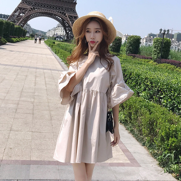 Testreszabott női nyári ruha 3/4-es ujjal