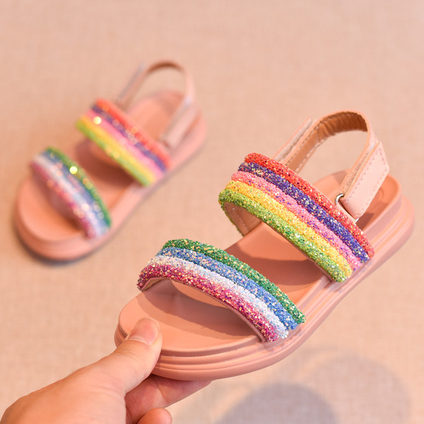 Jelenlegi gyerekszandál lányoknak - két színben