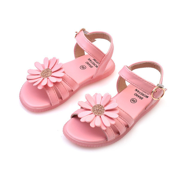 Gyerekszandál lányoknak három színben 3D elemmel