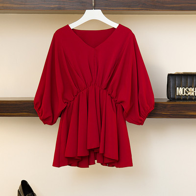 Stílusos sifon ing V-nyakkal, két színben