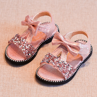 Gyerekszandál lányoknak három színben kövekkel és szalaggal