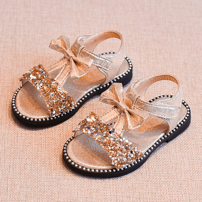 Gyerekszandál lányoknak három színben kövekkel és szalaggal