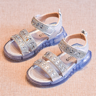 Modern gyerekszandál lányoknak két színben kövekkel