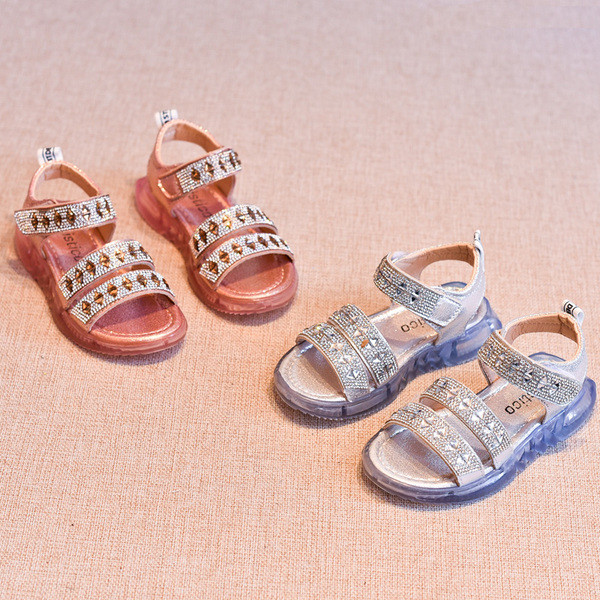 Modern gyerekszandál lányoknak két színben kövekkel