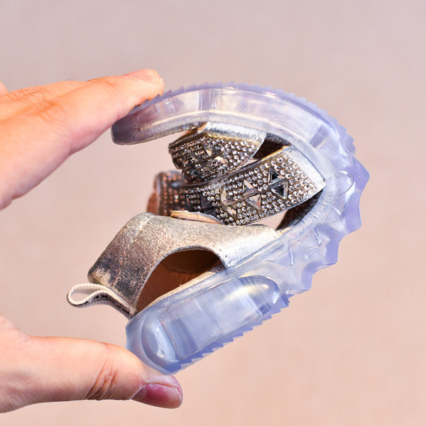 Modern gyerekszandál lányoknak két színben kövekkel