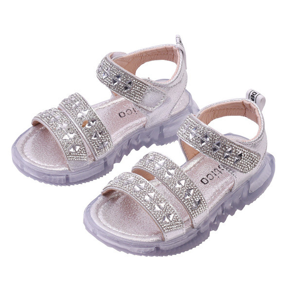 Modern gyerekszandál lányoknak két színben kövekkel