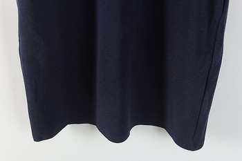 Alkalmi női ruha rövid ujjú kék rátéttel