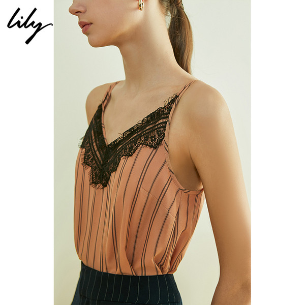 Modern női felső, vékony pántokkal és csipkével, két színben