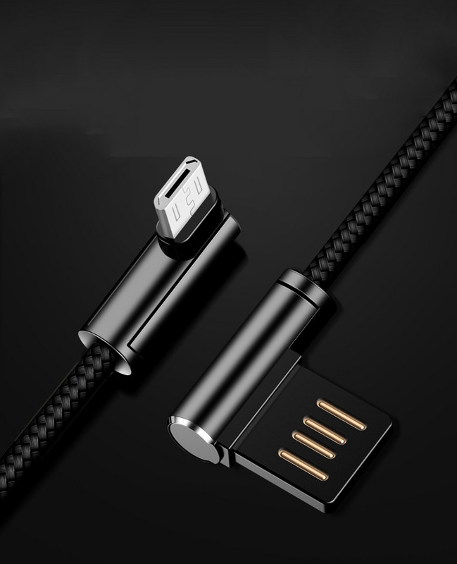 Високоскоростен USB дата кабел -  type Micro usb  черен цвят