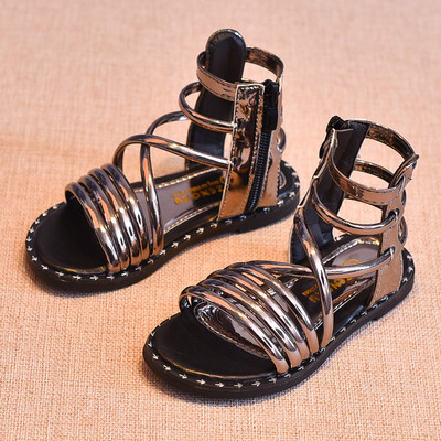 Két színben cipzáras gyerekszandál lányoknak