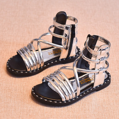 Két színben cipzáras gyerekszandál lányoknak