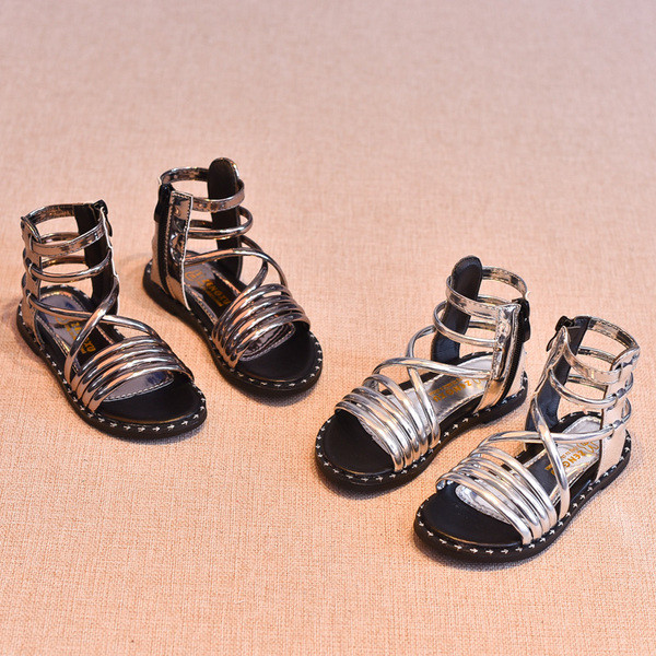 Két színben cipzáras gyerekszandál lányoknak