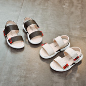 Gyermek szandál fehér és fekete színben - lányoknak