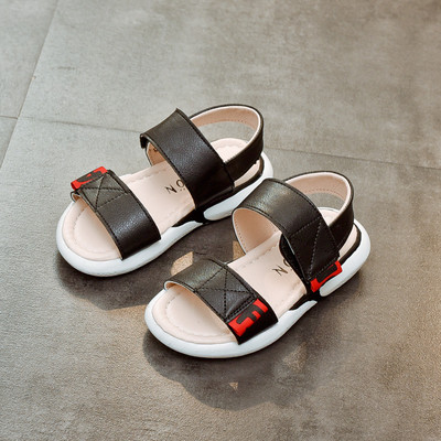 Gyermek szandál fehér és fekete színben - lányoknak