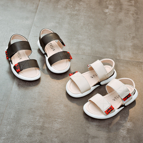 Gyermek szandál fehér és fekete színben - lányoknak