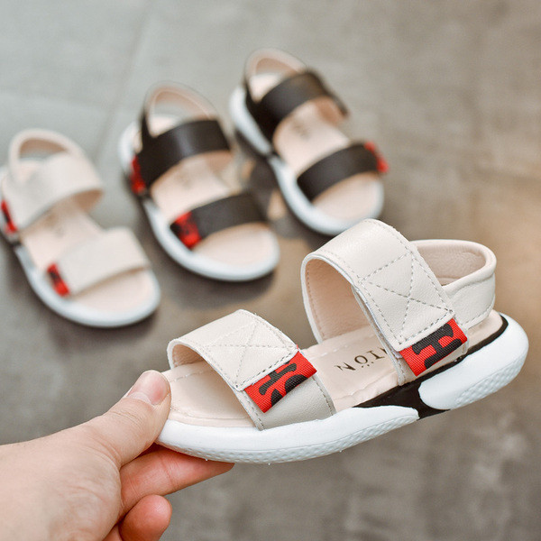 Gyermek szandál fehér és fekete színben - lányoknak
