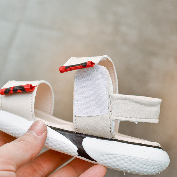 Gyermek szandál fehér és fekete színben - lányoknak