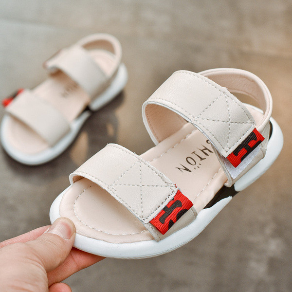 Gyermek szandál fehér és fekete színben - lányoknak