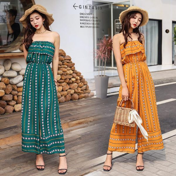 Καθημερινές  γυναικείες ολόσωμες φόρμες σε πράσινο και πορτοκαλί χρώμα