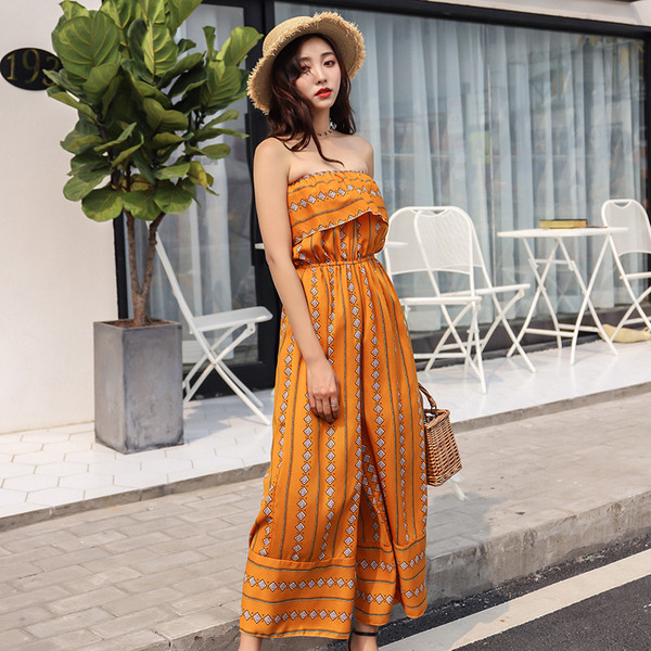 Καθημερινές  γυναικείες ολόσωμες φόρμες σε πράσινο και πορτοκαλί χρώμα