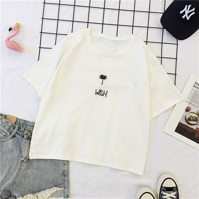 Alkalmi női póló, fehér és fekete rátéttel