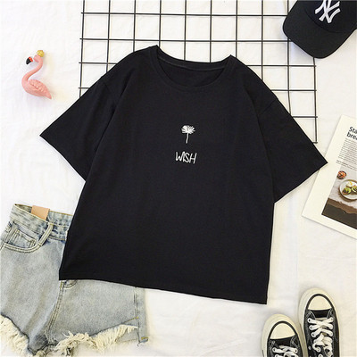 Alkalmi női póló, fehér és fekete rátéttel