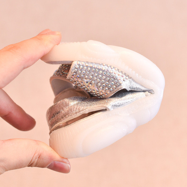 Gyermekszandál három színben kövekkel - lányoknak