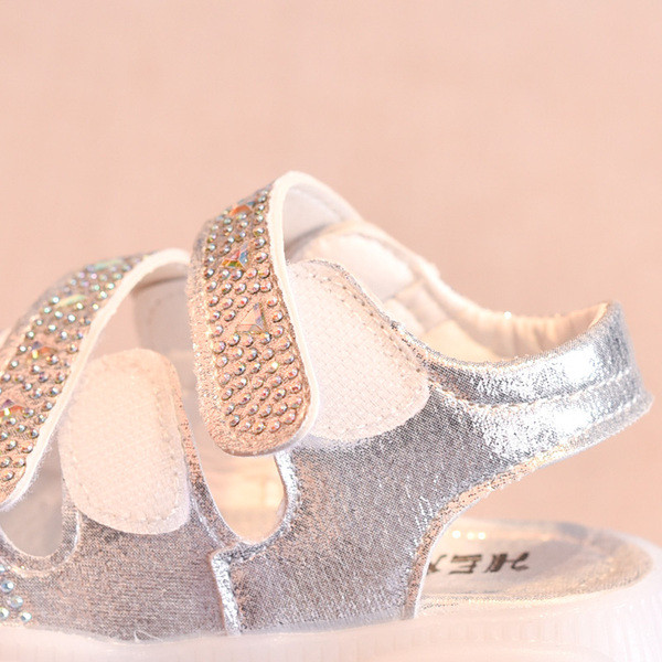 Gyermekszandál három színben kövekkel - lányoknak