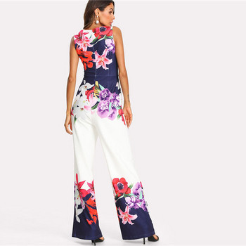 Νέες κομψές γυναικείες ολόσωμες φόρμες με floral μοτίβο