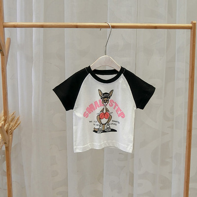 Gyermek alkalmi póló két színben rátéttel - fiúknak