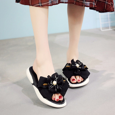 Papuci moderni de dama cu element 3D si perle in mai multe culori