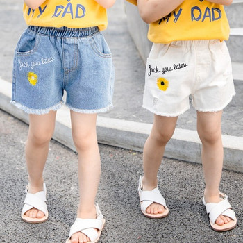 Детски къси панталони в два цвята с бродерия-за момичета 