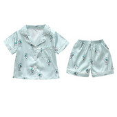 Pijamale copii pentru fete in trei culori cu aplicatii diferite