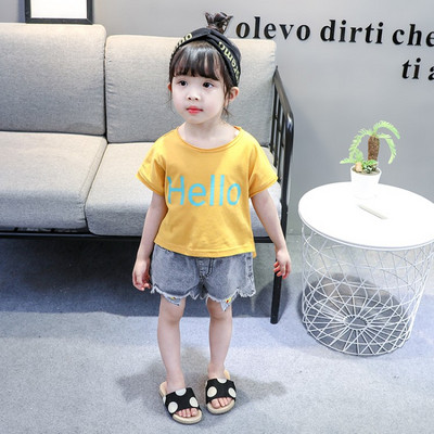 Gyermek alkalmi póló lányoknak három színben felirattal