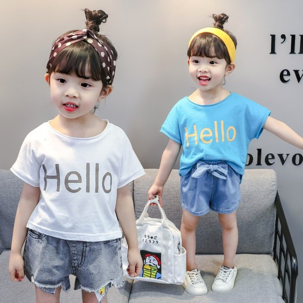 Gyermek alkalmi póló lányoknak három színben felirattal