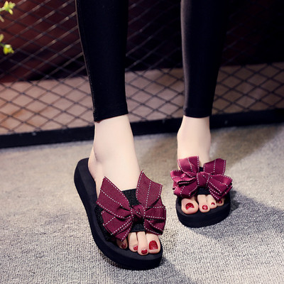 Papuci eleganti de dama cu panglica in albastru, negru si rosu