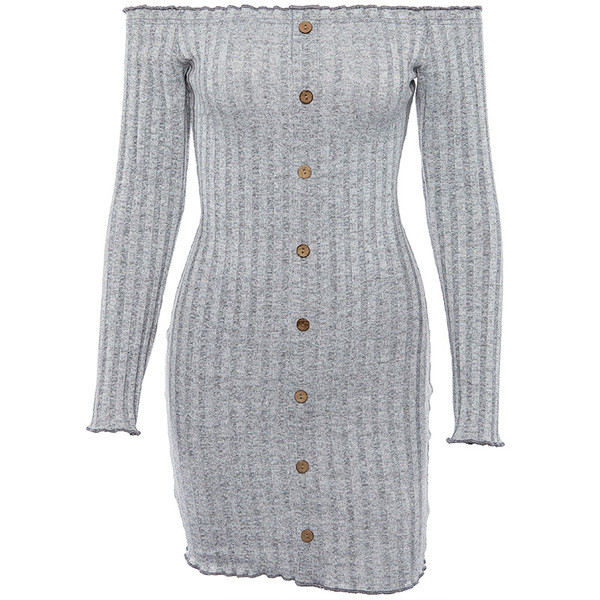 Női rövid ruha ejtett ujjakkal és gombokkal