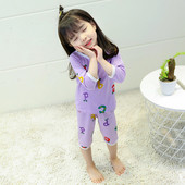 Gyermek pizsama lányoknak három színben két részben