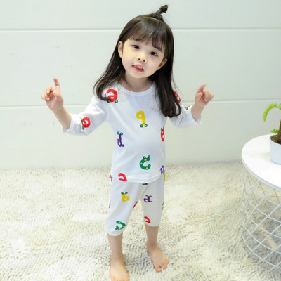 Gyermek pizsama lányoknak három színben két részben